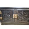 Image 3 : Chinese Carved Hardwood Display Cabinet, Approx. H69" x W46' xD23"