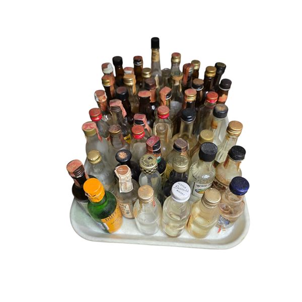 40+ Vintage Glass Mini Liquor Bottles - Empty