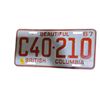 Image 1 : 1967 BC Single License Plate C40-210