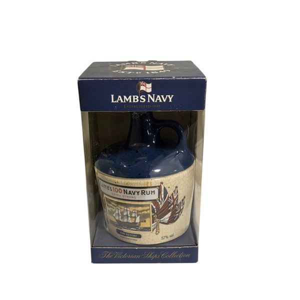 Lamb's Navy Rum Vintage Sealed 750ml Ceramic Bottle in Original Box
