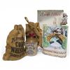 Image 1 : Hoffman Aesop's Fable Musical Liquor Decanter & 2 McCornick 5" Corn Whiskey Jugs with Bags (all of t