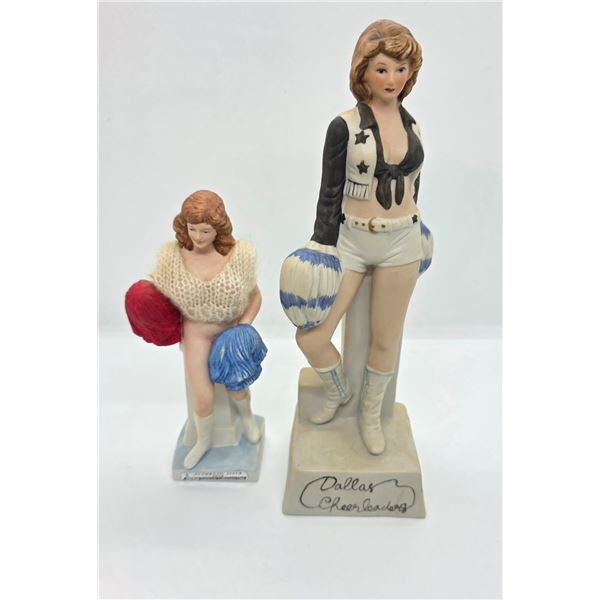 1980 Hoffman Dallas Cheerleader 1/2 Pint & 1984 Athletics Cheerleader Mini - Both are empty