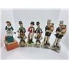 Image 1 : 6 Ski Country 1970s "A Christmas Story" Porcelain 50ml Liquor Minis - Empty