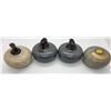 Image 4 : 6 Glazed Ceramic Beneagles Curling Puck Scotch Liquor Minis - Empty