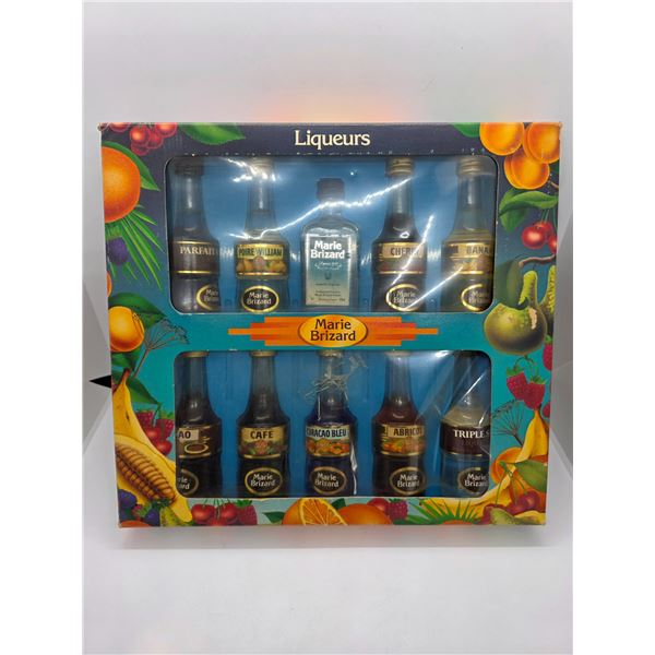 Marie Brizard Vintage Gift Set of 10 French Liqueurs - 50ml sealed bottles