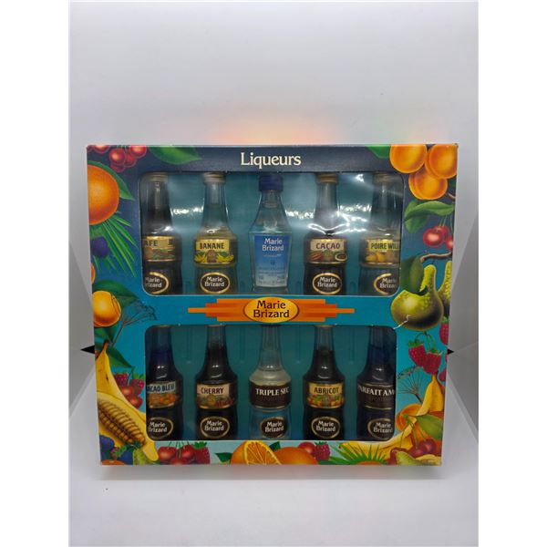 Marie Brizard Vintage Gift Set of 10 French Liqueurs - 50ml sealed bottles