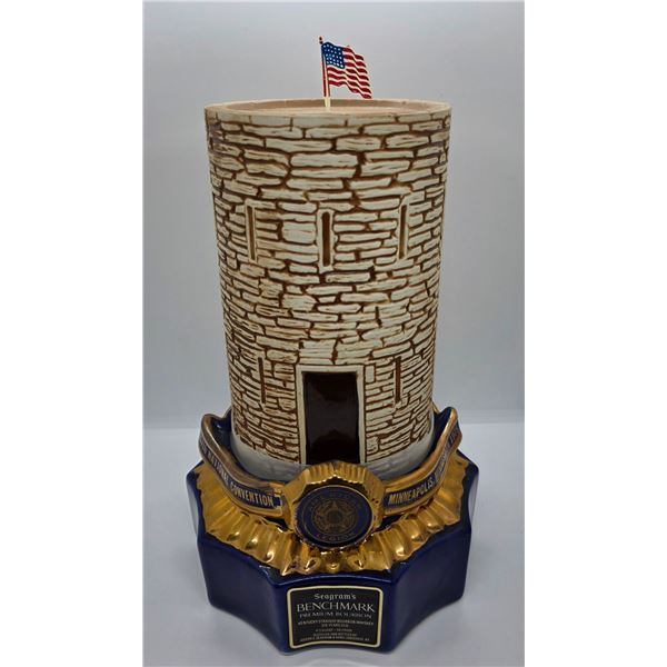 Seagram's Benchmark Salutes the American Legion Full Size Decanter Cover in Box - No Bottle