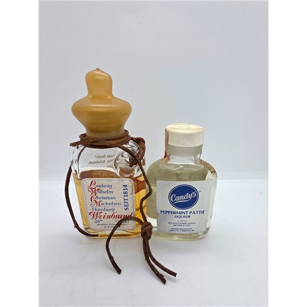 Vintage 100ml Bottle of Candy's Peppermint Patti Liqueur & Weinbrand 0.1 L Schnapps Baby Bottle - Pe