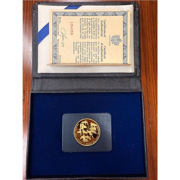 Canadian 1978 National Unity Gold Coin - 22 Karat w/ COA - 16.97g Weight