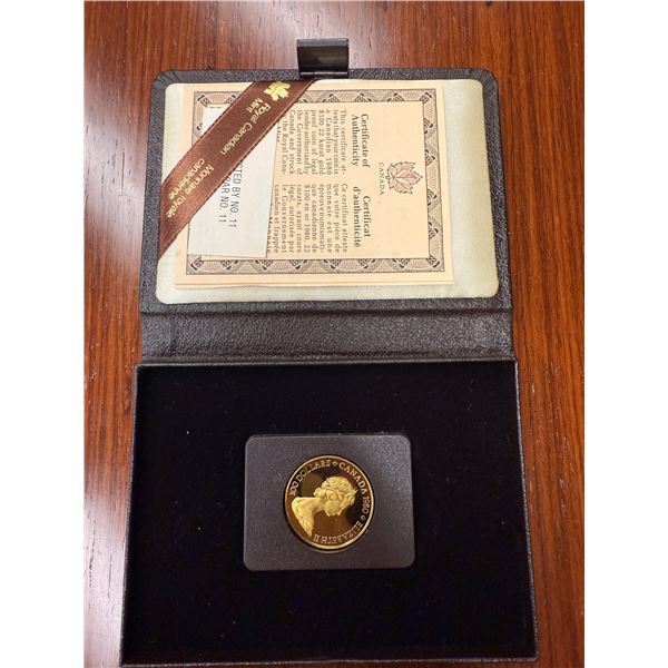 Canadian 1980 Arctic Territories Gold Coin - 22 Karat Gold (91.6%) w/COA - 16.97g Weight