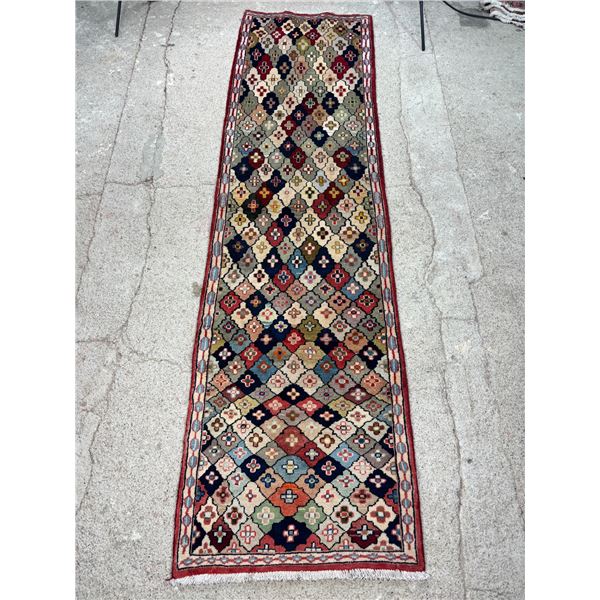 100% Authentic Hand Knotted Wool Persian Rug Handmade in Iran (Size 9.8' x 2.7'  ft 293x77 cm) (Thes