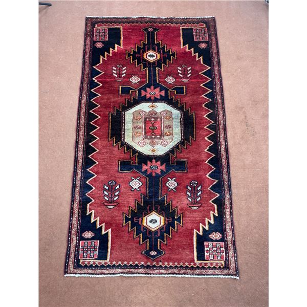 Tarom (Zanjan) geometric map Fluffy carpet 100% Authentic Hand Knotted Wool Persian Rug Handmade in