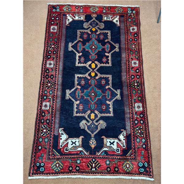 Saveh Geometric Map Fluffy carpet 100% Authentic Hand Knotted Wool Persian Rug Handmade in Iran (Siz
