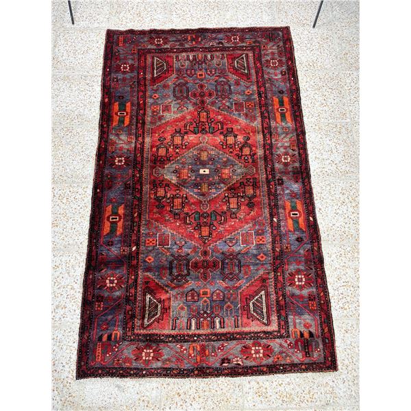 Zanjan geometric map Fluffy carpet Beautiful colouring (Size 7.6' x 4.4' ft 227 x131 cm) 100% Authen