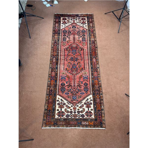 Zanjan geometric map has a beautiful red and brown color 100% Authentic Hand Knotted Wool Persian Ru