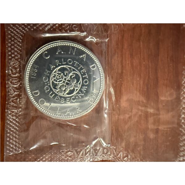 Uncirculated - 1964 Charlettetown Quebec 1964 Centennial Silver Dollar - 0.80 Silver Content - 24g W