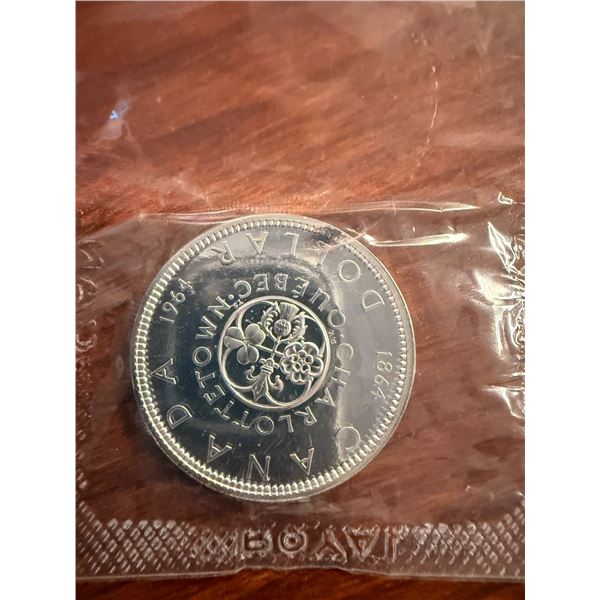 Uncirculated - 1964 Charlettetown Quebec 1964 Centennial Silver Dollar - 0.80 Silver Content - 24g W