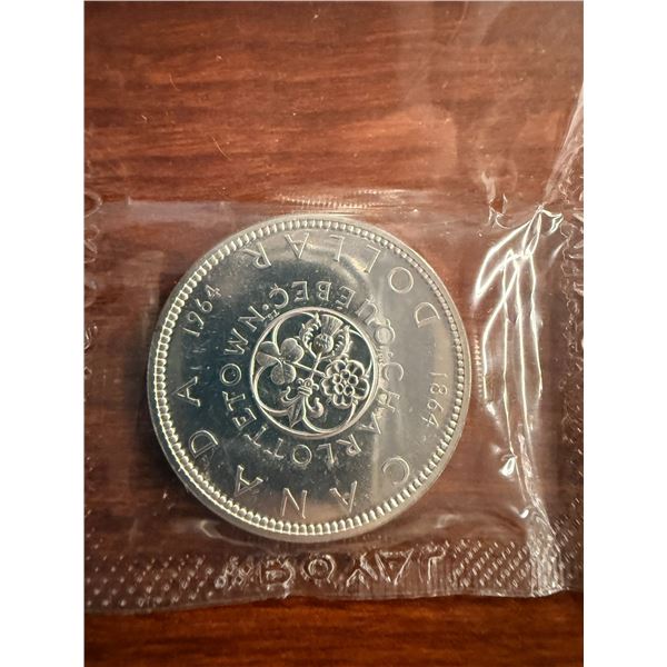 Uncirculated - 1964 Charlettetown Quebec 1964 Centennial Silver Dollar - 0.80 Silver Content - 24g W