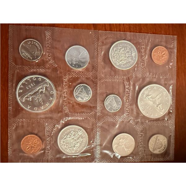 2 pc - Uncirculated Canadian 1963 Silver Proof-Like Collector Set (x6 Coins / Set)