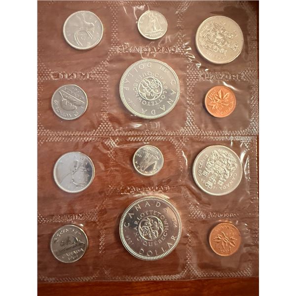 2 pc - Uncirculated Canadian 1964 Silver Proof-Like Collector Set (x6 Coins / Set)