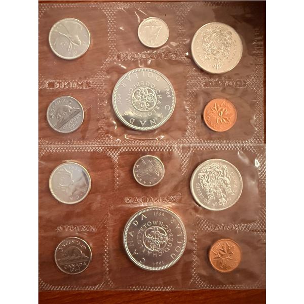 2 pc - Uncirculated Canadian 1964 Silver Proof-Like Collector Set (x6 Coins / Set)