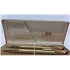 Image 3 : Gold Filled Cross Pen and Automatic Pencil Set in Original Case with Pamphlet - 1/20 14KT Gold Fille