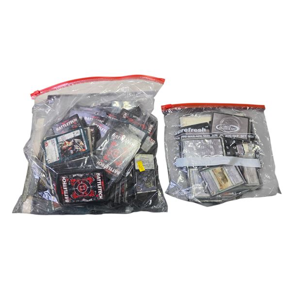 2 Bags Trading Cards: Star Wars & BattleTech CCG and 1976-77 Hockey Memorabilia Postcards