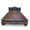 Image 1 : Chinese Hardwood Bed, Approx. H47" (Headboard) x W70" x L82.5"