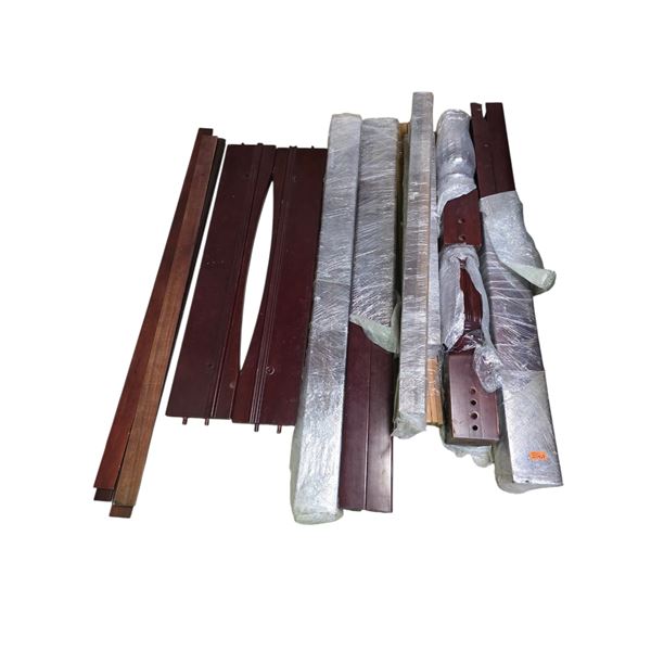 Chinese Hardwood Furniture Parts: Bed Sideboards & Table Legs - Mixed Group, Some Carved