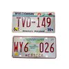 Image 1 : 2 Vintage License Plates: Mississippi "WY6 026" (1977) and Wisconsin "TVD-149" (1999)
