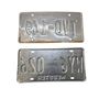 Image 2 : 2 Vintage License Plates: Mississippi "WY6 026" (1977) and Wisconsin "TVD-149" (1999)