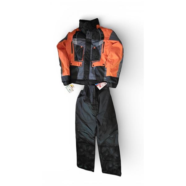 New Core Grey/Orange Insulated Snow Jacket & Black Pants (Detachable Lining) - with Tags - Size 3XL 