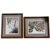 Image 1 : 2 Herbert Pikl Framed Wildlife Prints - "The Fence Line" and "The Old Winery" (Both are double matte