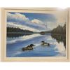 Image 4 : 3 Richard DeWolfe Framed Wildlife Prints - "Loons", "Wolves" and "Howling Wolves" Ltd. Publishers Ed