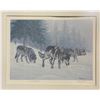 Image 6 : 3 Richard DeWolfe Framed Wildlife Prints - "Loons", "Wolves" and "Howling Wolves" Ltd. Publishers Ed