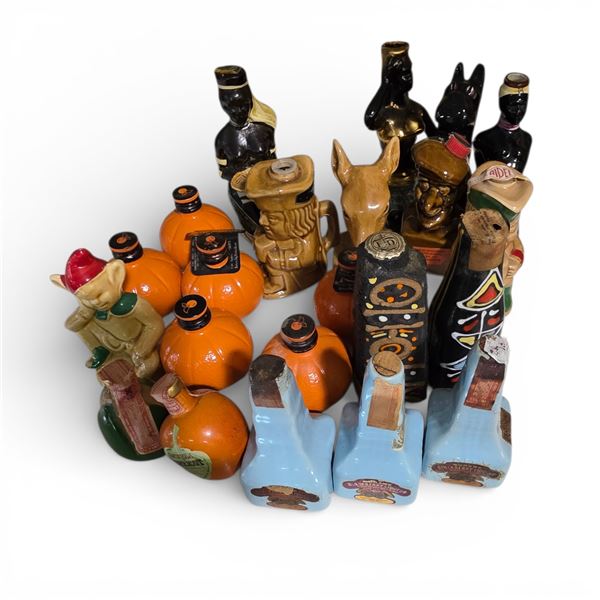 Group of 20+ 1960s & 1970s Gavioli, Mohawk, Drioli & Other Mini Ceramic Liqueur Bottles - (5 of the 