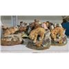 Image 2 : Group of 13 - 1970s & 1980s Ski Country & Haas Porcelain Wildlife Mini Liquor Decanters - Tallest is