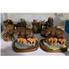 Image 4 : Group of 13 - 1970s & 1980s Ski Country & Haas Porcelain Wildlife Mini Liquor Decanters - Tallest is