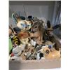 Image 2 : Box Lot of Vintage Figurines - Japanese Cat Statuettes, Mini Dogs, Harmonica, Policeman Bobblehead a