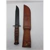 Image 2 : USMC KA-BAR Knife in Leather Belt Sheath and Original Box