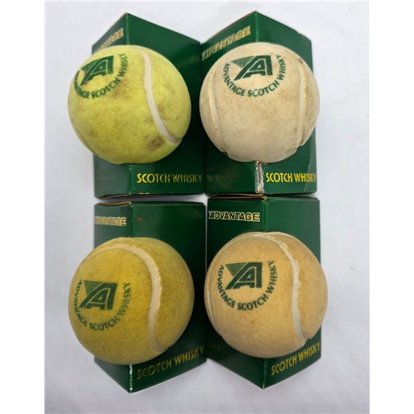 4 Advantage Scotch Whiskey Tennis Ball 50ml Liquor Minis in Original Packaging - Full bottles