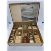 Image 1 : Vintage Scoth Whiskey Tasting Set with Shot Glass in Original Box - 9 Varieties - All bottles are em