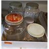 Image 3 : Vintage Metal Canister & 7 Large Glass Storage Jars