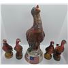 Image 1 : Rare Set of Vintage Wild Turkey Full Size & 4 Mini Decanters - Mini Decanters are #1-4 in the series