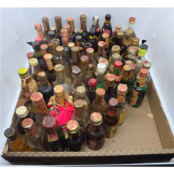 50+ Rare Vintage 50ml Glass Liquor Bottles - 50% of the bottles are sealed (some evaporation)