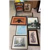 Image 3 : Group of 9 Framed Prints & Paintings - Mixed Styles, Assorted Sizes