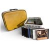 Image 1 : Vintage Jetliner Travel Case with 30+ Assorted CDs & Cassette Tapes