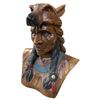 Image 2 : Carved Wooden Native Chief Sculpture, H15" x W12"