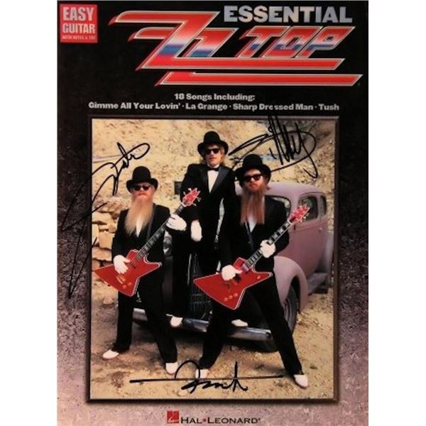 ZZ Top signed music book