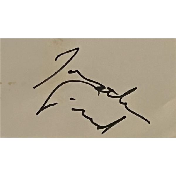 Dark Shadows Jonathan Frid Original Signature